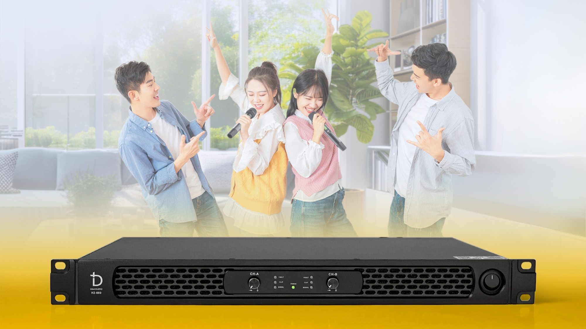 Cục đẩy công suất 1U DBacoustic H2-600