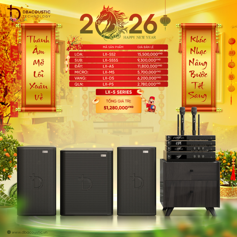 Combo 15: Dàn âm thanh đồng bộ LX5 Series phù hợp cho phòng khách trung bình, đảm bảo hiệu suất ổn định lâu dài