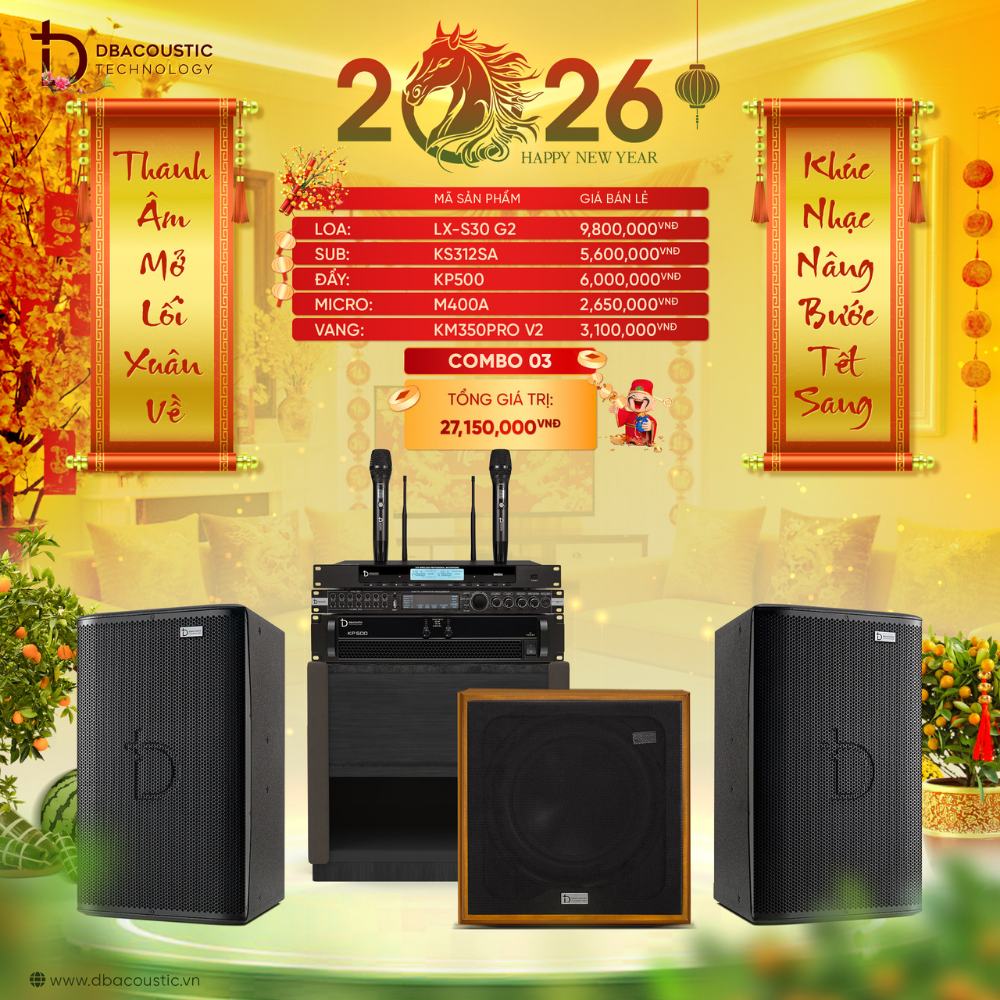 Combo 3: Bộ dàn karaoke gia đình cao cấp, đảm bảo âm thanh trung thực, đáp ứng tốt nhu cầu hát chuyên nghiệp tại nhà