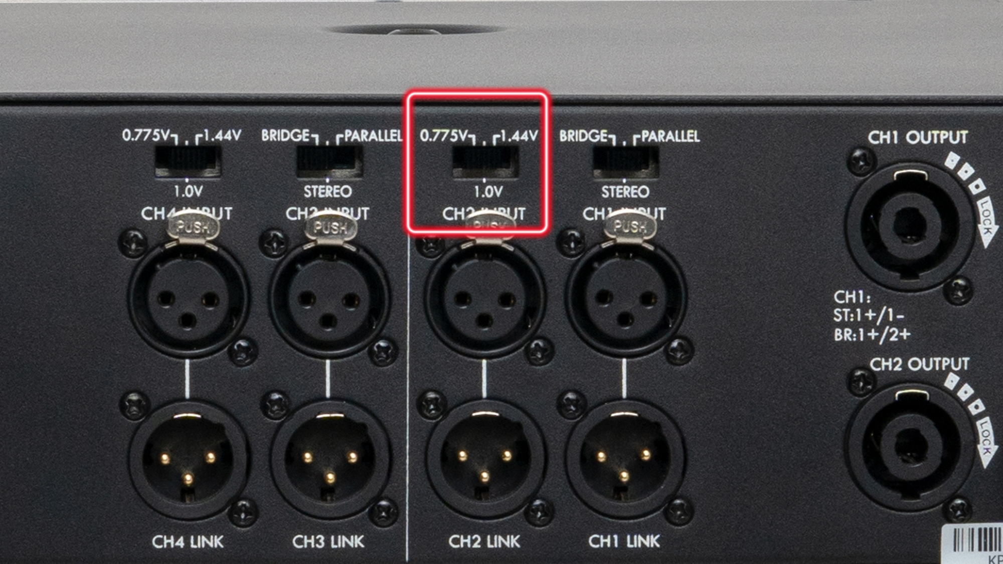 Gạt Sensitivity cục đẩy mức nào? Mức 0.775V là chế độ nhạy nhất trên đẩy công suất