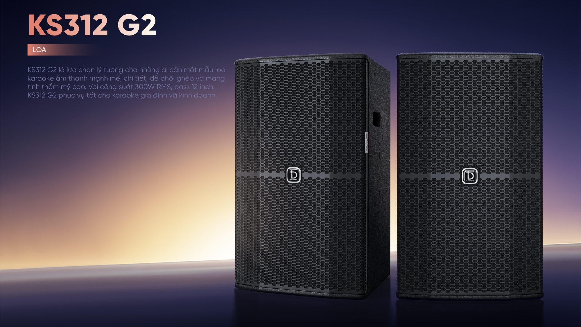 Loa karaoke bass 30 DBacoustic KS312 G2 thuộc dòng KS Series