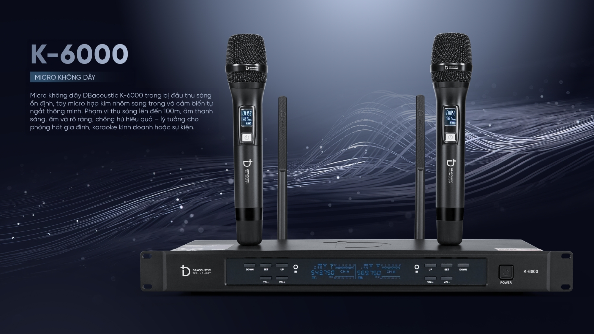 Micro không dây hát karaoke hay K6000 sở hữu nhiều ưu điểm vượt trội