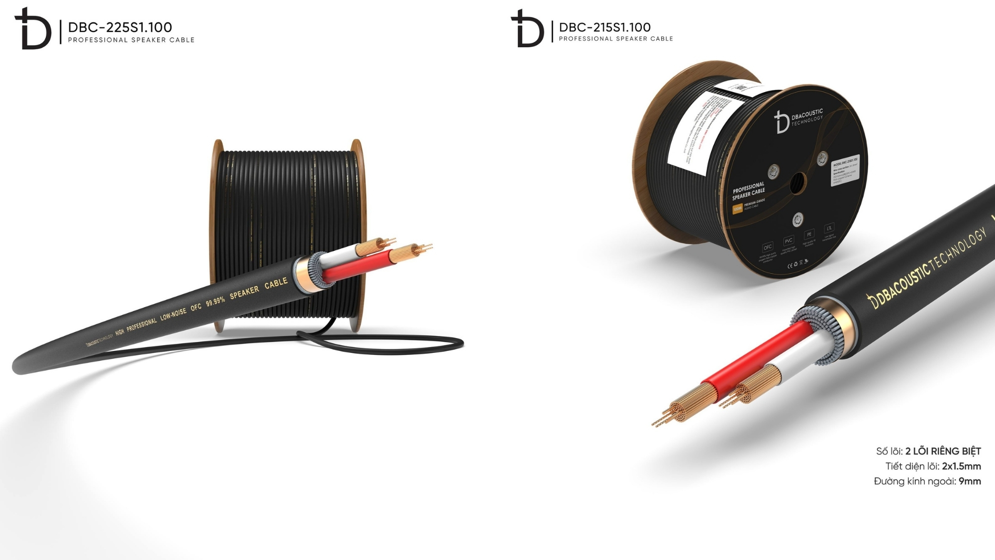 Mẫu dây loa DBacoustic DBC-215S1.100 & DBC-225S1.100