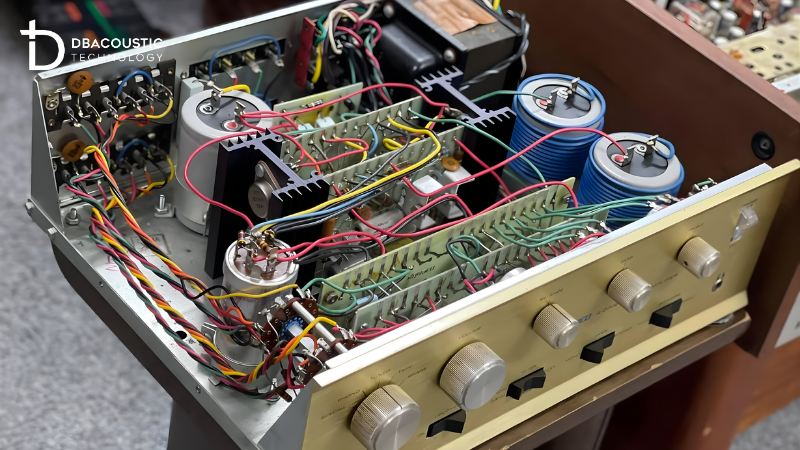 Amply xuất âm tụ sử dụng tụ điện lớn ở ngõ ra để truyền tín hiệu âm thanh