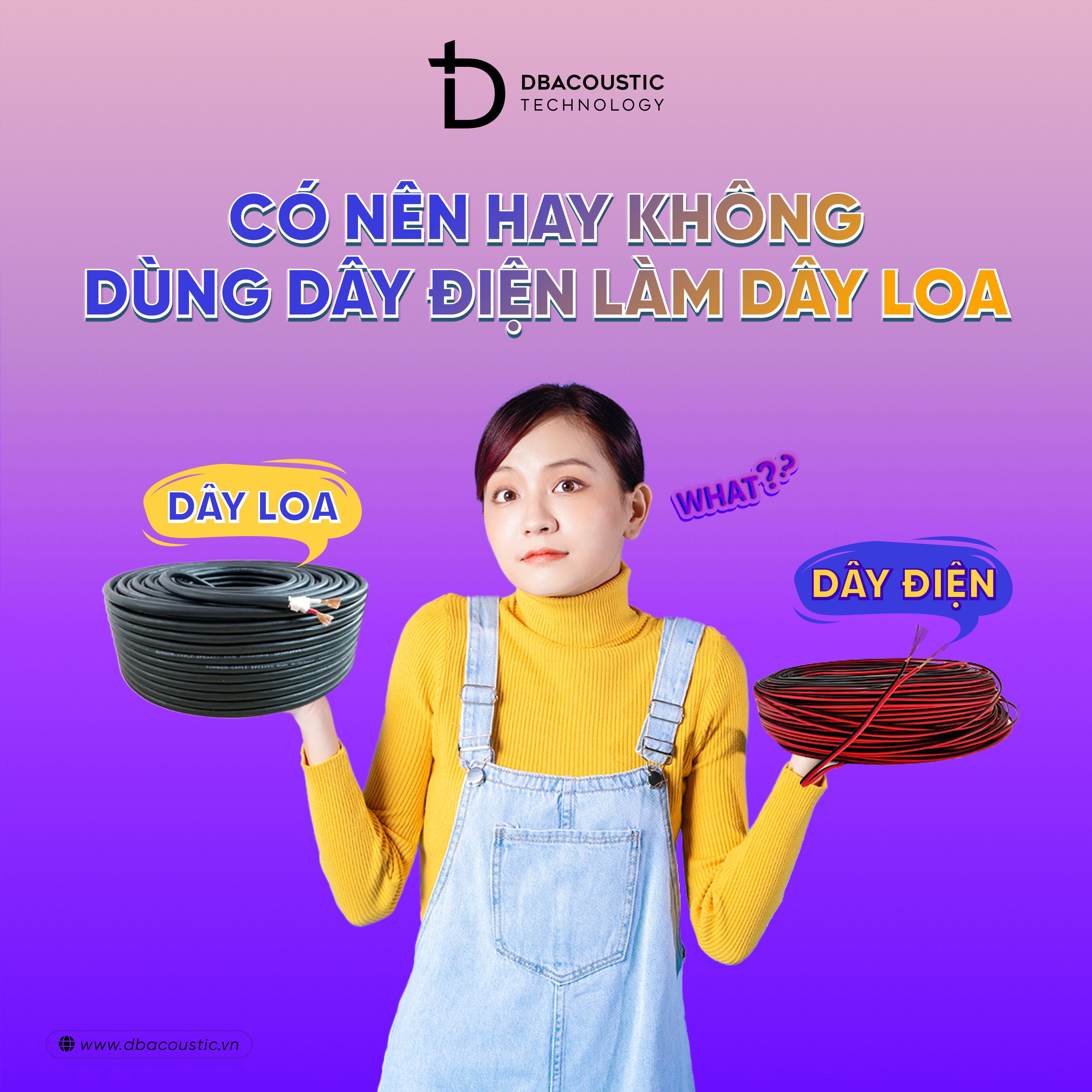 Có nên dùng dây điện thay thế dây loa ?