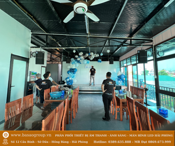 Thi công âm thanh và màn hình led p5 cho nhà hàng Trường Lợn – Vĩnh Bảo – Hải Phòng